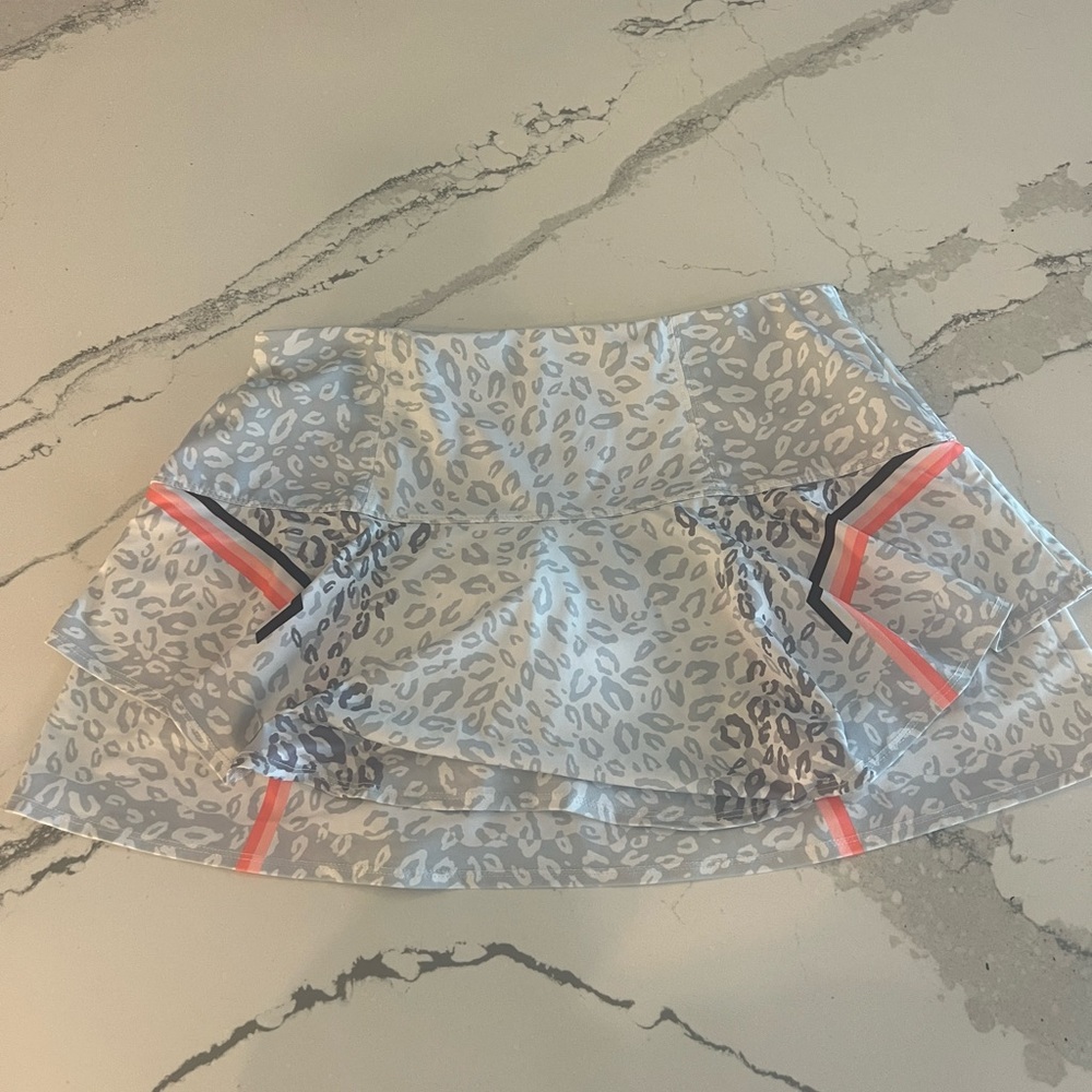 Lucky in love leopard tennis skirt